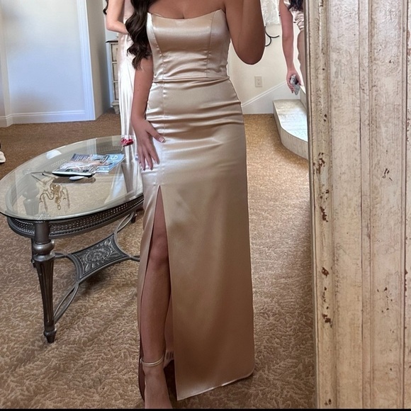 Jenny Yoo Nadia Dress Pale Gold - Picture 4 of 10